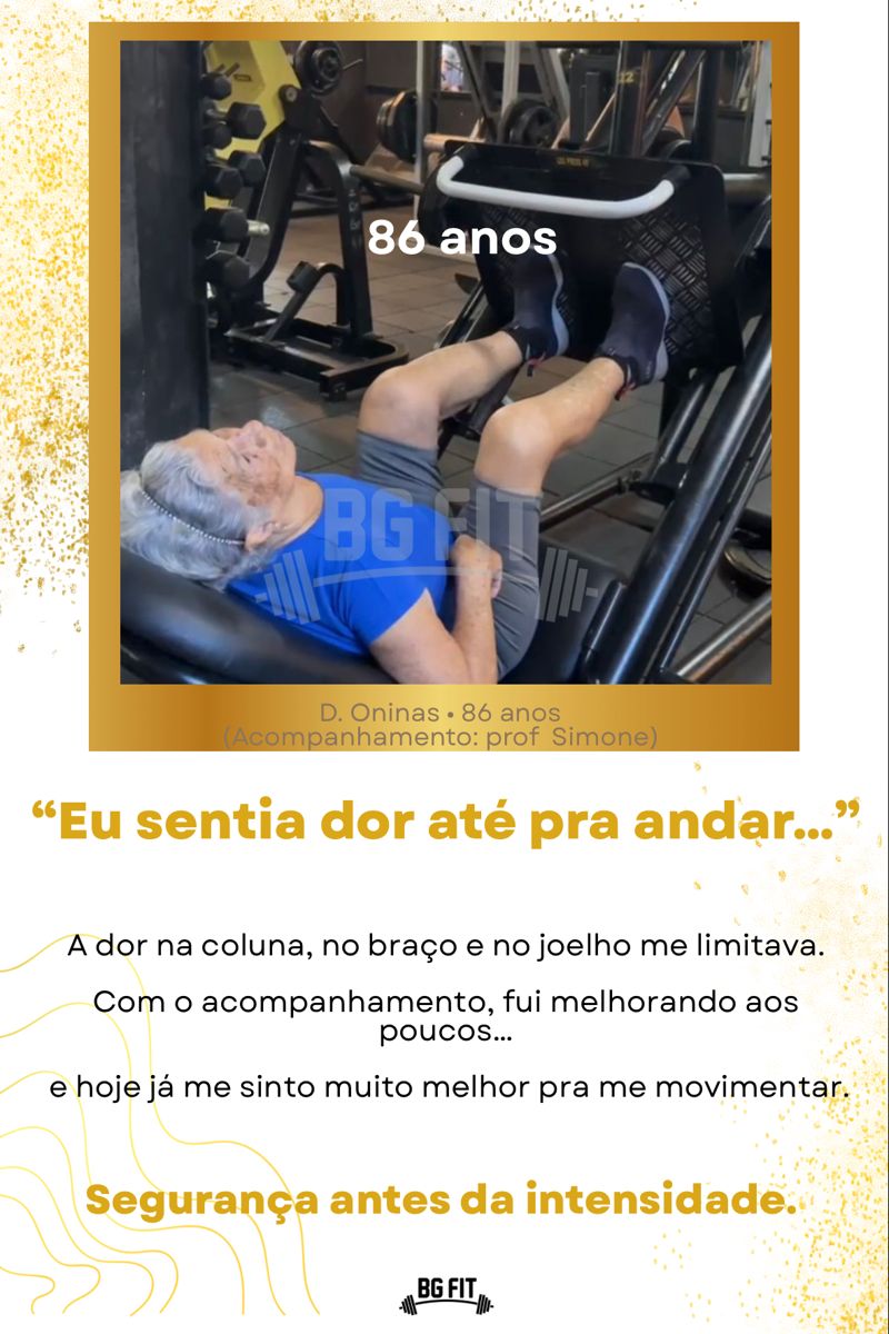 Quadro de resultados de aluno da BG Fit
